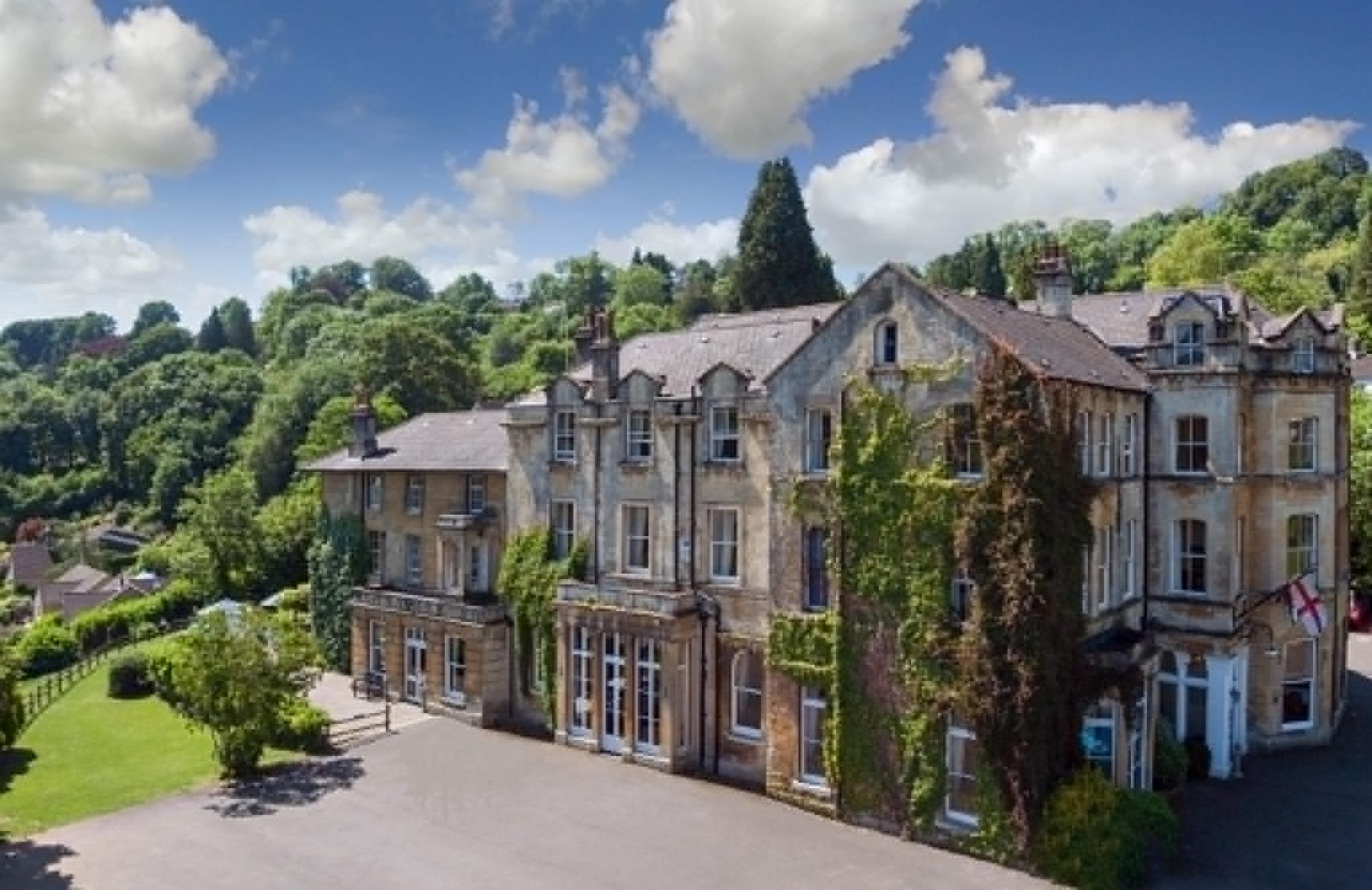 Limpley Stoke Hotel in the afternoon light